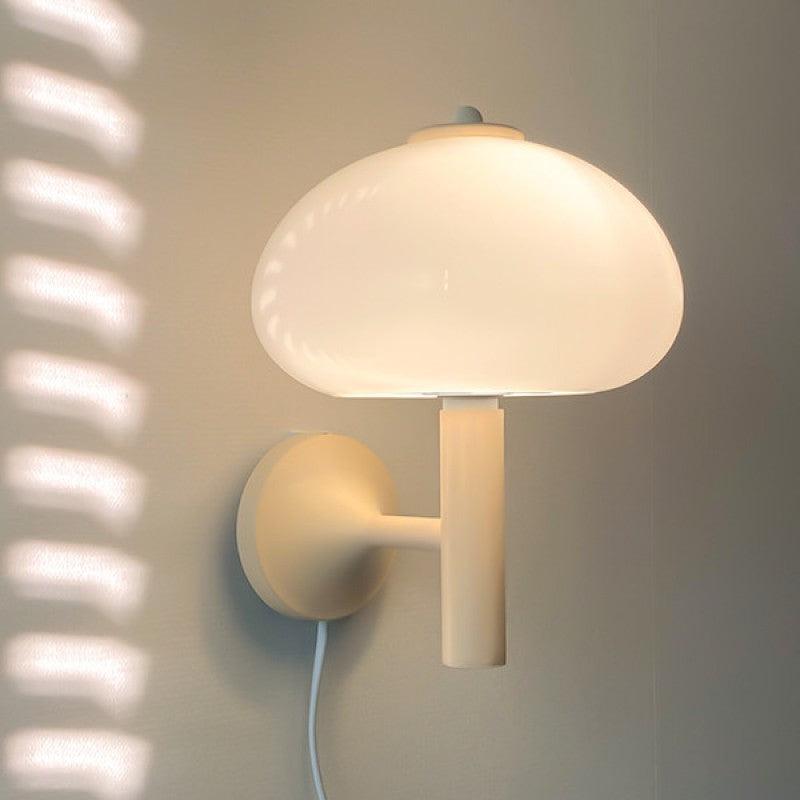 Creamy Mushroom Wall Lamp-Lighting- A Bit Sleepy | Homedecor Concept Store