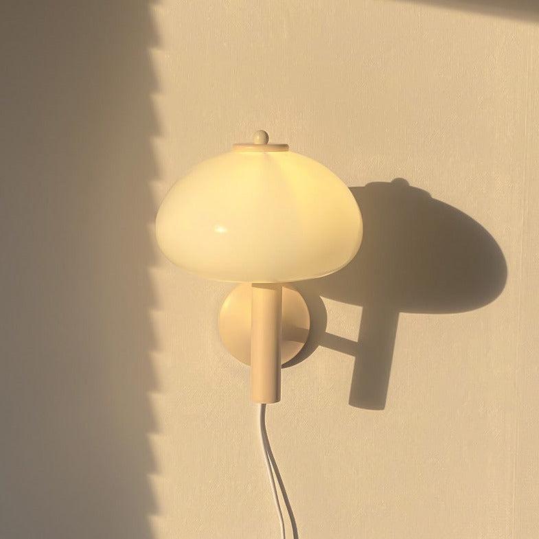 Creamy Mushroom Wall Lamp-Lighting- A Bit Sleepy | Homedecor Concept Store