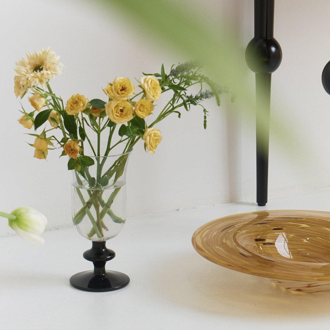SRM - Black Tulip Goblet-Drinkware- A Bit Sleepy | Homedecor Concept Store