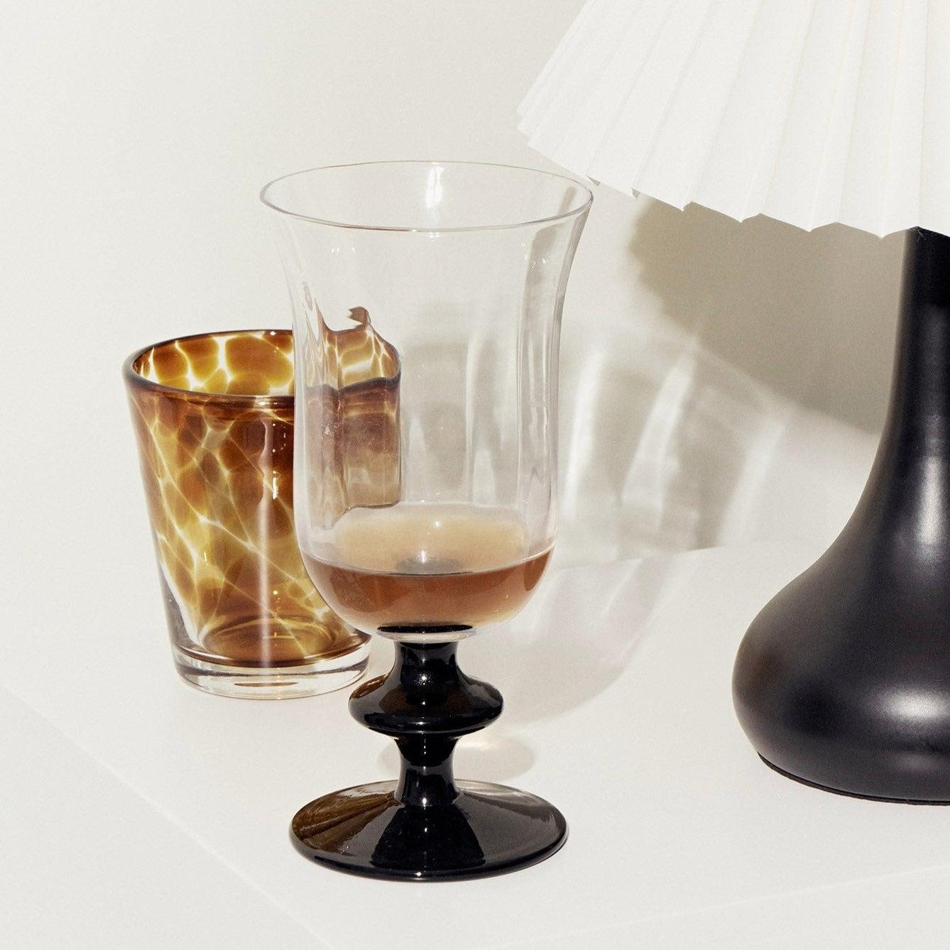 SRM - Black Tulip Goblet-Drinkware- A Bit Sleepy | Homedecor Concept Store