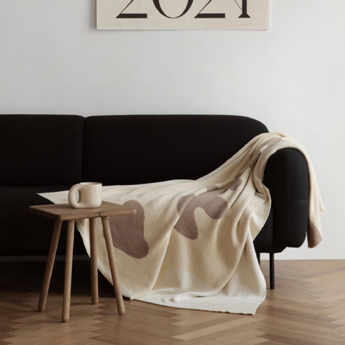Soft textile blanket design and decor, by A Bit Sleepy homedecor concept store