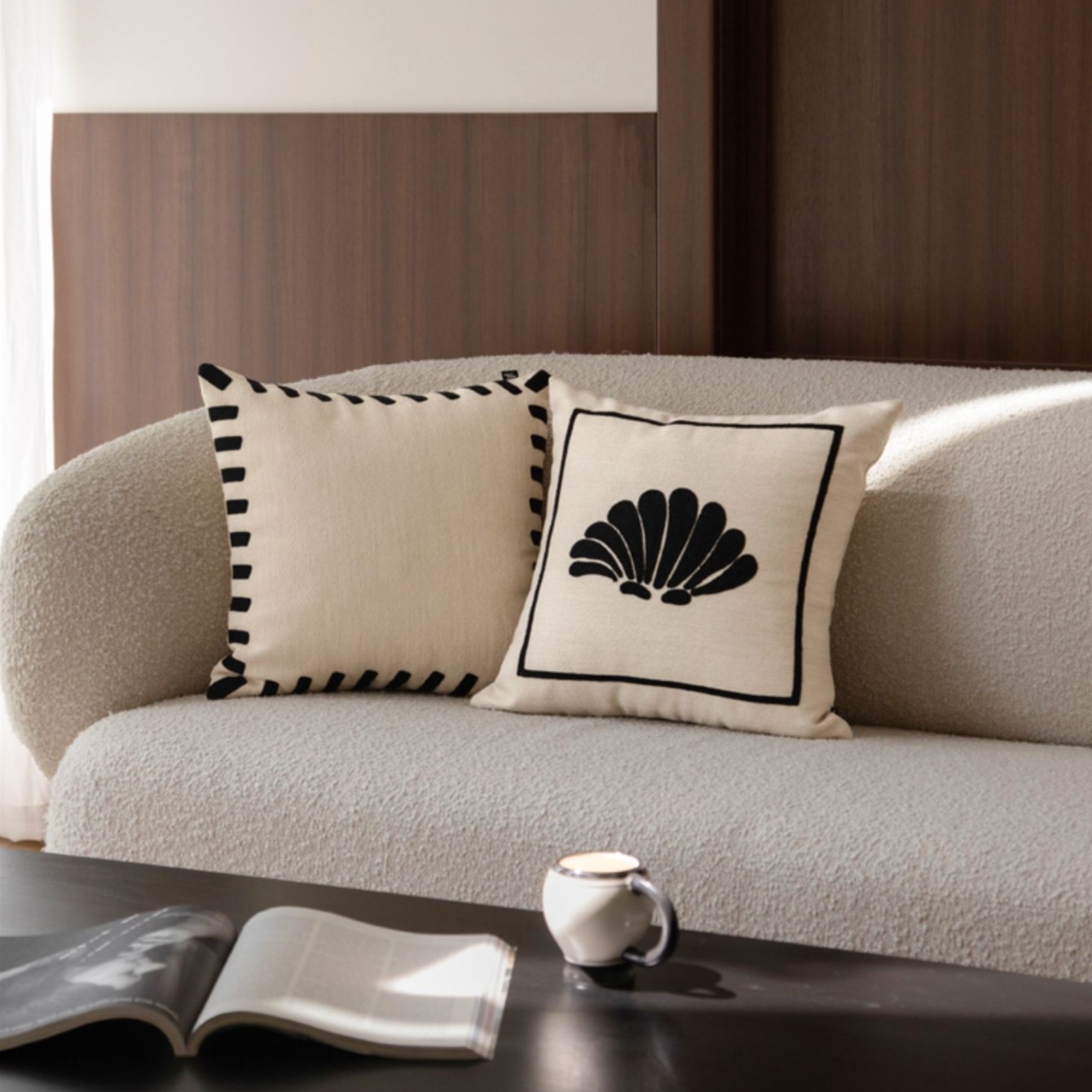 More - Mono Nordic Cream Cushion Throw Pillow Series-Furnishings- A Bit Sleepy | Homedecor Concept Store