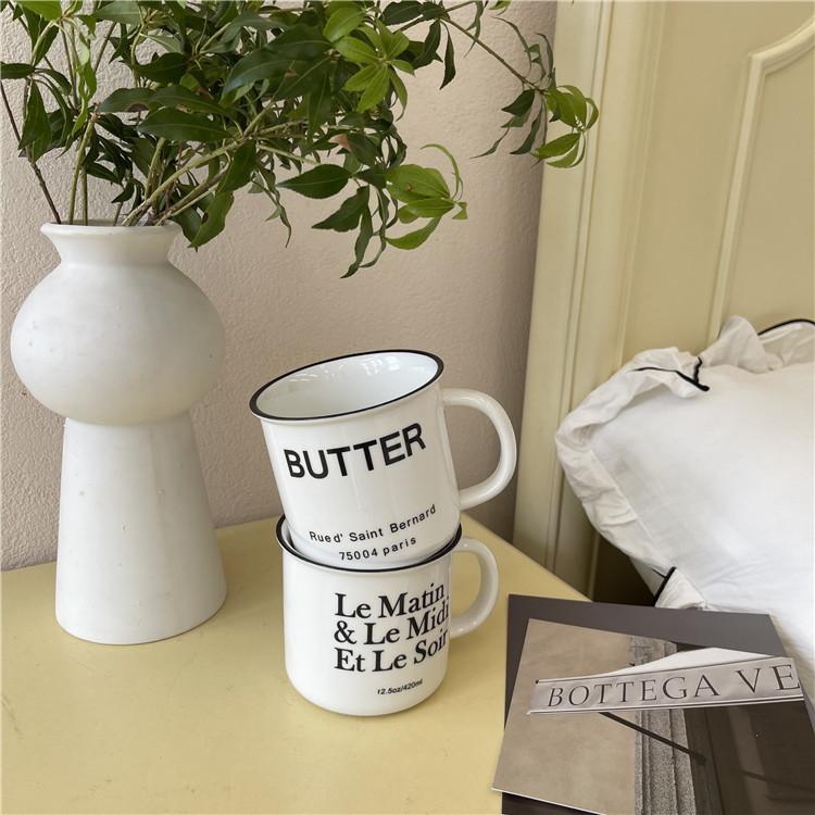 French & Butter Coffee Cup-Drinkware- A Bit Sleepy | Homedecor Concept Store