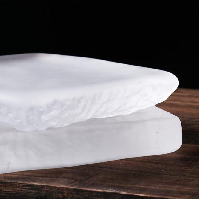 Ice-cold Frosted Glass Plate-Furnishings- A Bit Sleepy | Homedecor Concept Store