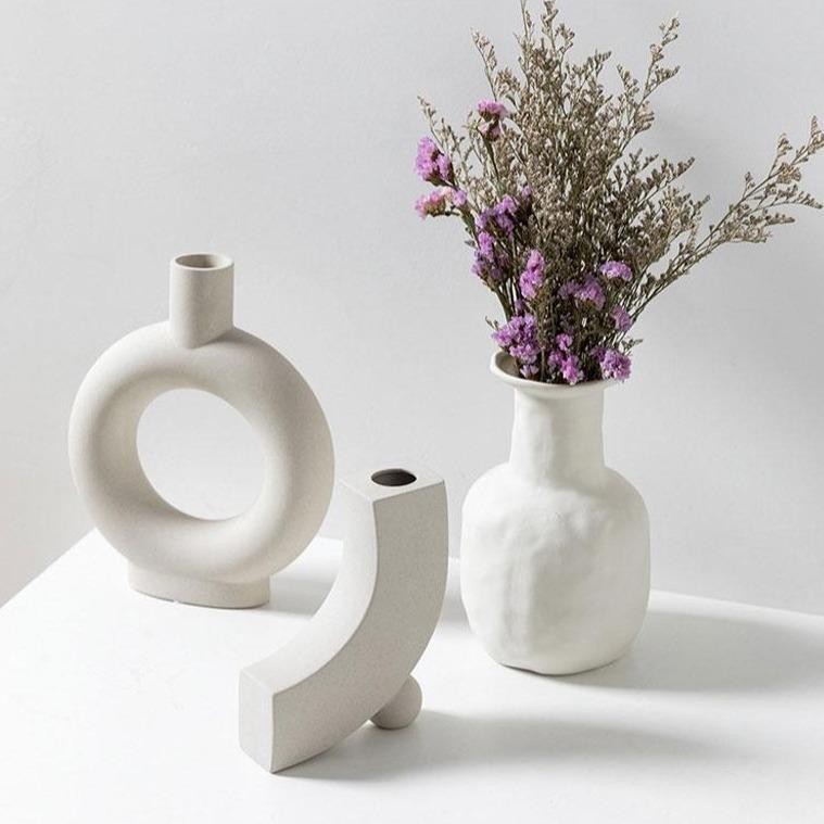 Kerwin Plain Ceramic Vase-Furnishings- A Bit Sleepy | Homedecor Concept Store