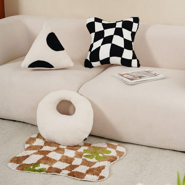 Momo - Checkered Cushion Series-Furnishings- A Bit Sleepy | Homedecor Concept Store