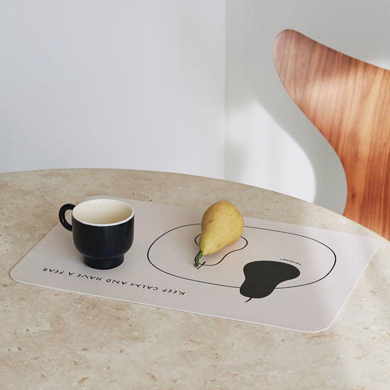 Momo - Coffee and Pear Waterproof Table Mat-Kitchenware- A Bit Sleepy | Homedecor Concept Store