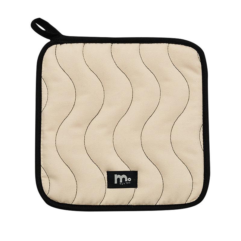 Momo - Cream White Ins Cotton Canvas Quilted Oven Mitt-Kitchenware- A Bit Sleepy | Homedecor Concept Store