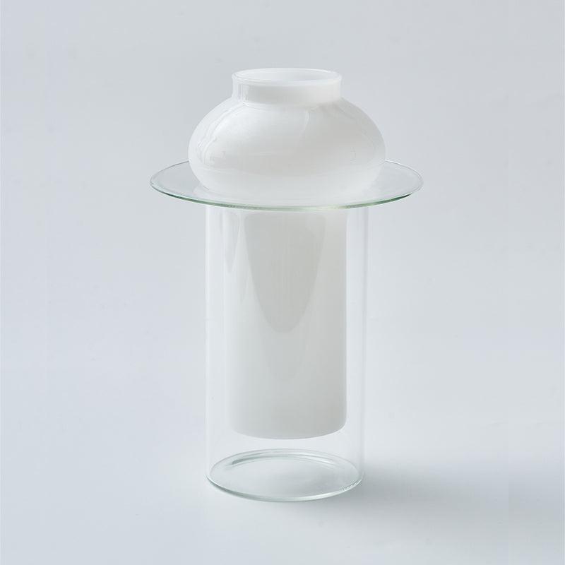 Momo - Double Layer Glass Vase-Furnishings- A Bit Sleepy | Homedecor Concept Store