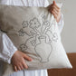 Momo - Embroidery Linen Throw Pillow-Textiles- A Bit Sleepy | Homedecor Concept Store