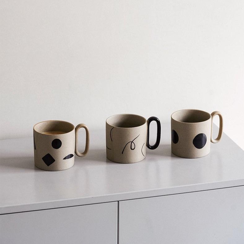 Momo - Geometry Sandy Mug-Drinkware- A Bit Sleepy | Homedecor Concept Store