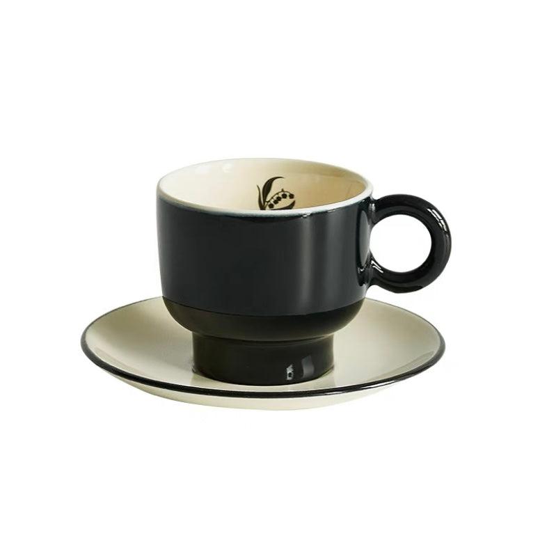 Momo - Lily of the Valley Coffee Cup Saucer Set-Drinkware- A Bit Sleepy | Homedecor Concept Store