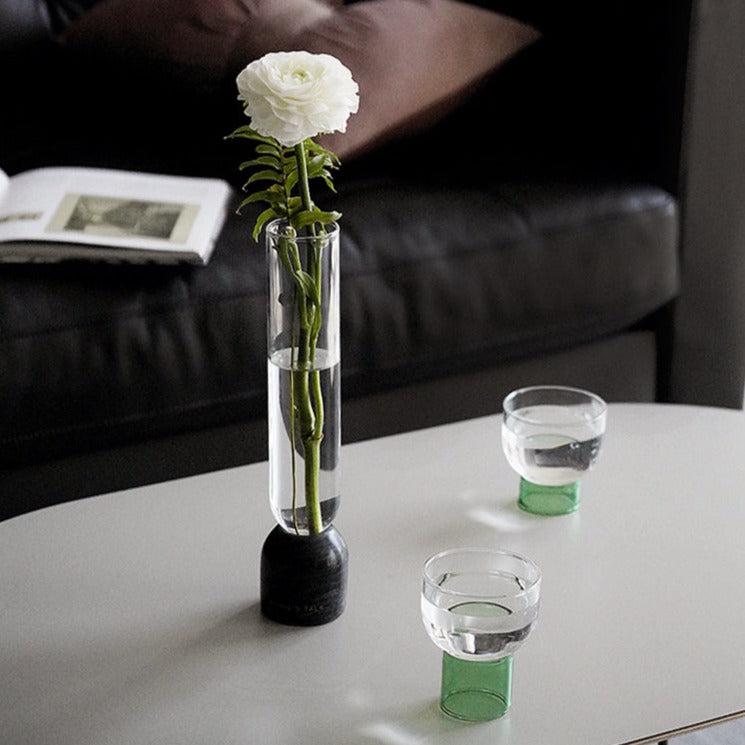 Momo - Marble Base Vase-Furnishings- A Bit Sleepy | Homedecor Concept Store