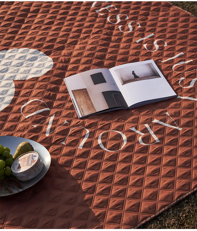 Momo - Milk Tea Love Spring Camping Waterproof Picnic Mat-Outdoor- A Bit Sleepy | Homedecor Concept Store