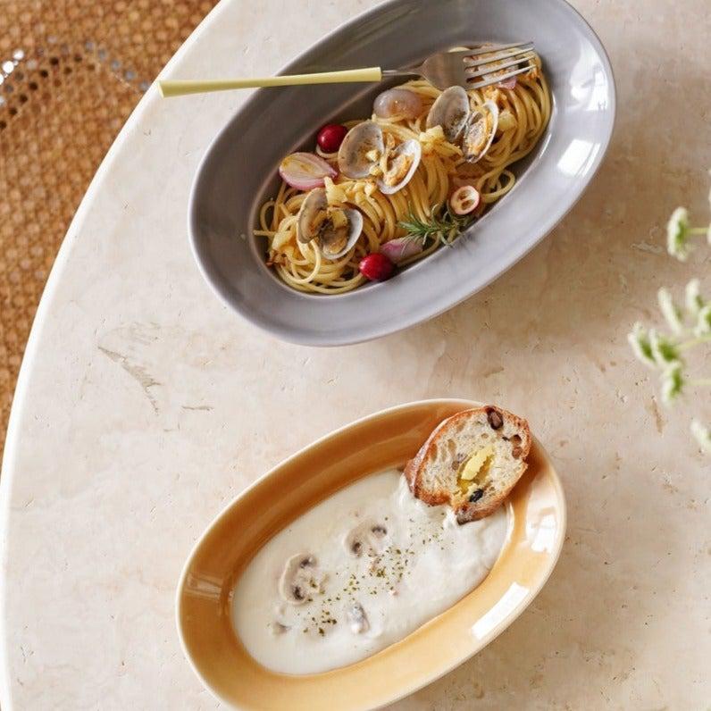 Momo - Retro Glazed Oval Plate-Tableware- A Bit Sleepy | Homedecor Concept Store