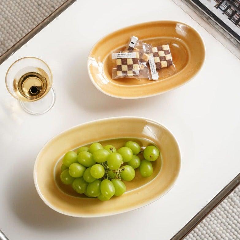 Momo - Retro Glazed Oval Plate-Tableware- A Bit Sleepy | Homedecor Concept Store