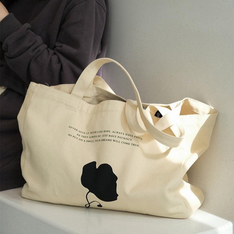 Momo - Spring Flower Canvas Tote Bag-Outdoor- A Bit Sleepy | Homedecor Concept Store