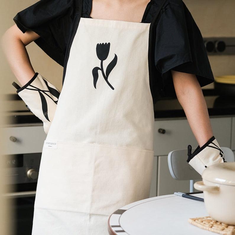 Momo - Spring Flower Cotton Apron-Kitchenware- A Bit Sleepy | Homedecor Concept Store