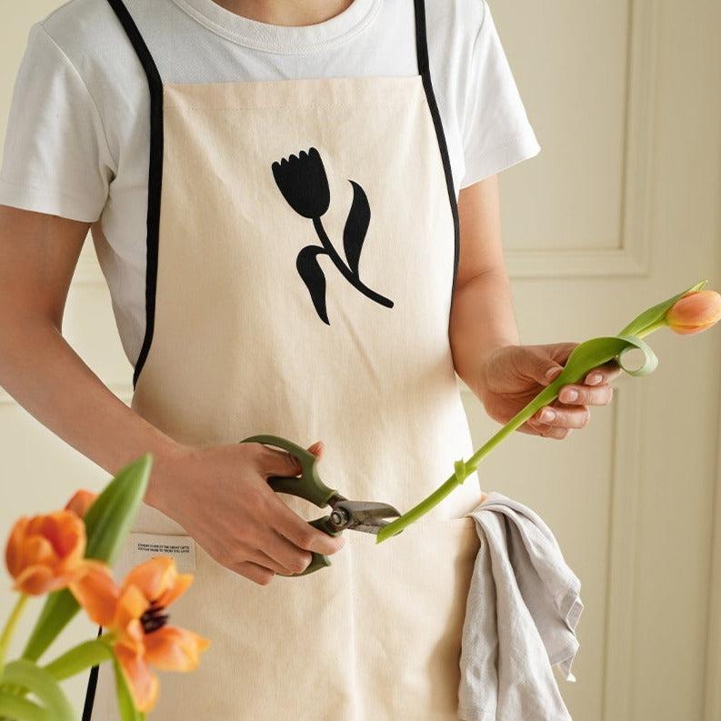 Momo - Spring Flower Cotton Apron-Kitchenware- A Bit Sleepy | Homedecor Concept Store
