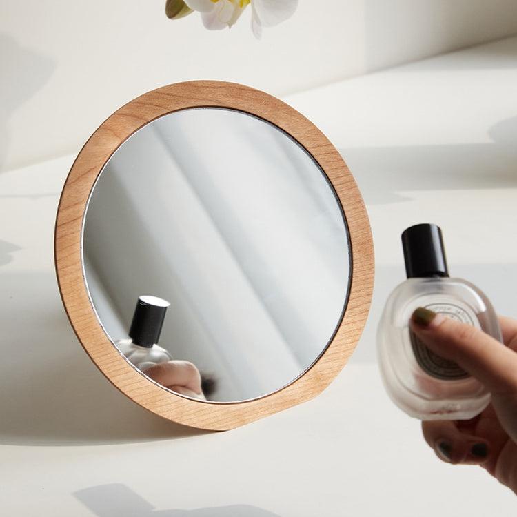 Momo - Vintage Cherrywood Telescope Desktop Makeup Mirror-Furnishings- A Bit Sleepy | Homedecor Concept Store