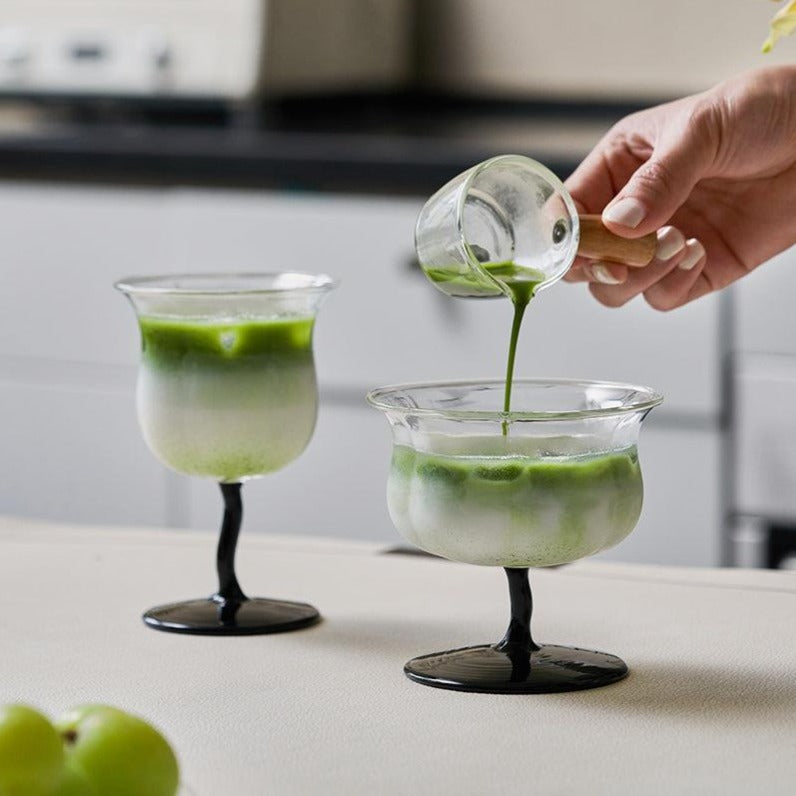 Momo - Vintage Lily of the Valley Wine Glass Goblet-Drinkware- A Bit Sleepy | Homedecor Concept Store