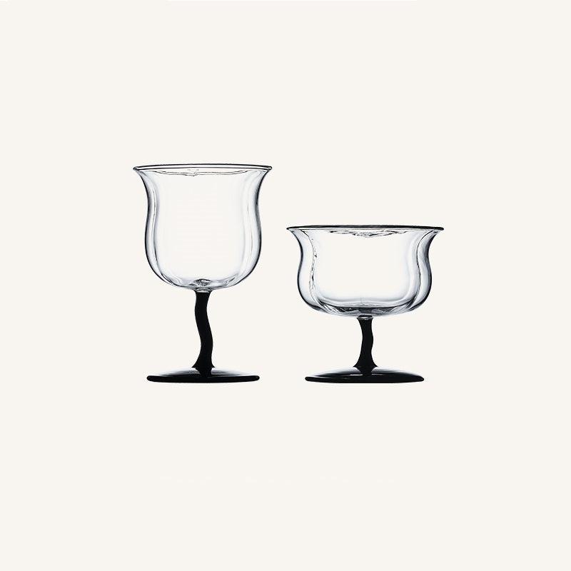 Momo - Vintage Lily of the Valley Wine Glass Goblet-Drinkware- A Bit Sleepy | Homedecor Concept Store