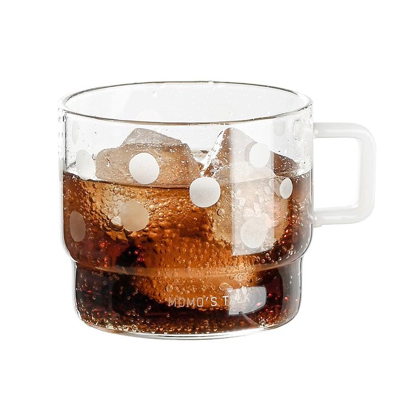 Momo - Wave Point Glass Mug-Drinkware- A Bit Sleepy | Homedecor Concept Store