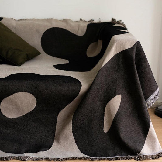 Moon - Castle Garden Woven Cotton Throw Blanket-Textiles- A Bit Sleepy | Homedecor Concept Store