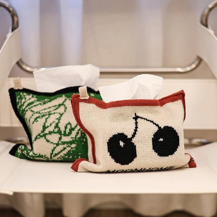Moon - The Wizard of Oz and Cherry Knitted Tissue Holder-Textiles- A Bit Sleepy | Homedecor Concept Store
