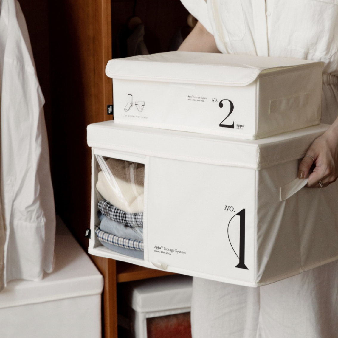 More - Appo Oxford Cloth Wardrobe Storage Box-Furnishings- A Bit Sleepy | Homedecor Concept Store