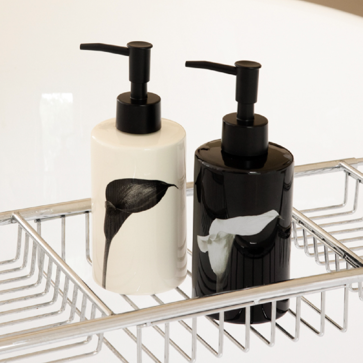 More - Calla Lily Ceramic Lotion Bottle-Kitchenware- A Bit Sleepy | Homedecor Concept Store