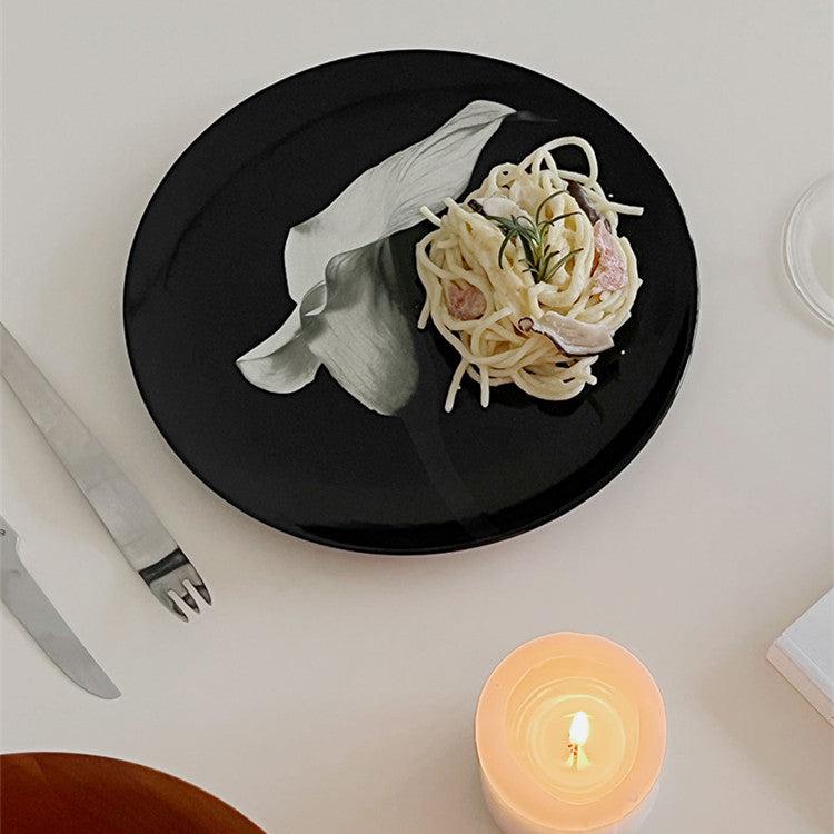 More - Calla Lily Ceramic Plate-Tableware- A Bit Sleepy | Homedecor Concept Store