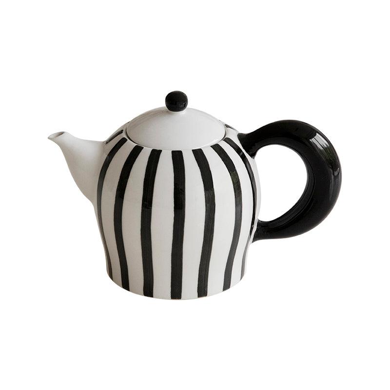 More - Ettore Stripes Ceramic Teapot Set-Drinkware- A Bit Sleepy | Homedecor Concept Store