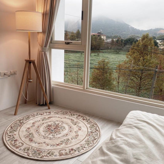 Pastoral Roses Rug (Round)-Floor rugs- A Bit Sleepy | Homedecor Concept Store