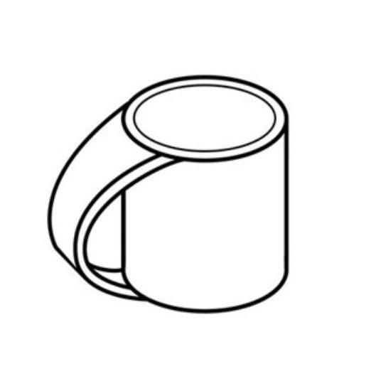 R.F - Plain White Ink Splash Wide Handle Mug-Drinkware- A Bit Sleepy | Homedecor Concept Store