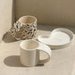 R.F - Plain White Ink Splash Wide Handle Mug-Drinkware- A Bit Sleepy | Homedecor Concept Store