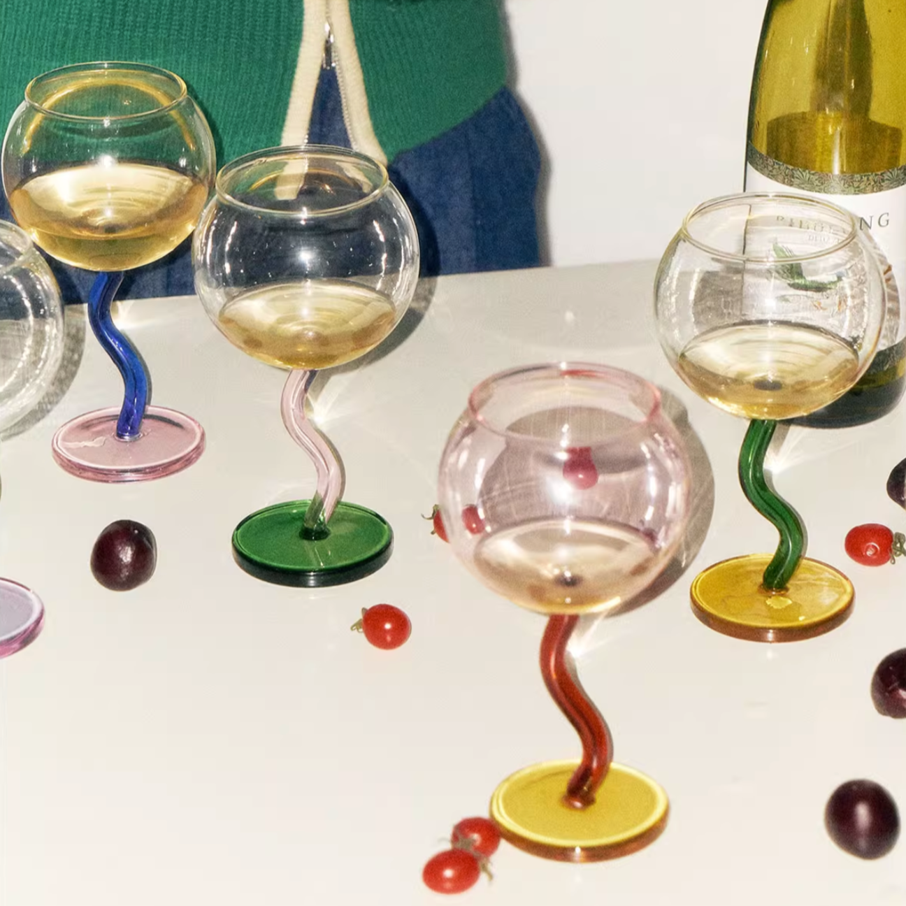 SRM - Candy Bubble Spiral Wine Glass Goblet-Drinkware- A Bit Sleepy | Homedecor Concept Store