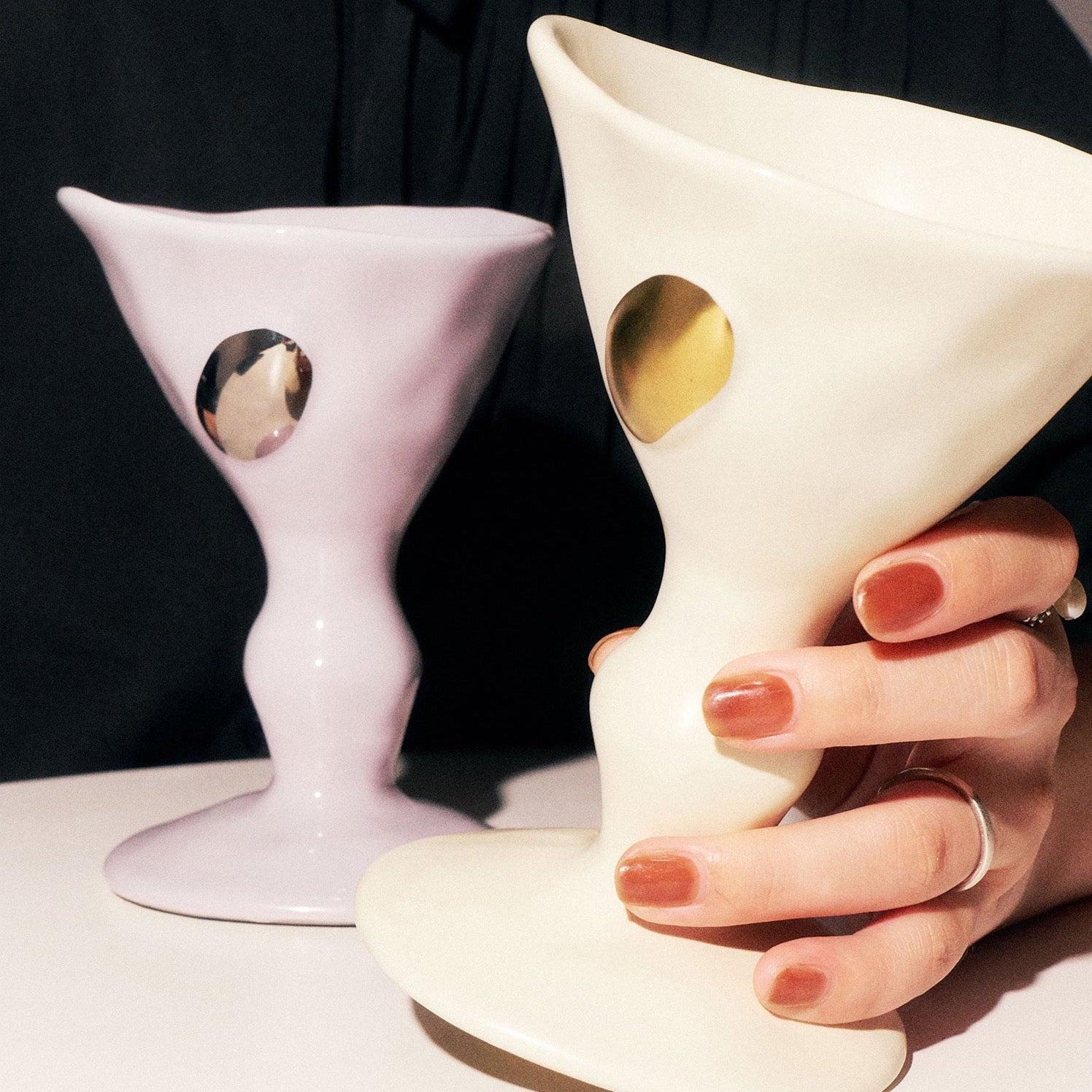 SRM - Golden Egg Handcrafted Ceramic Goblet-Drinkware- A Bit Sleepy | Homedecor Concept Store