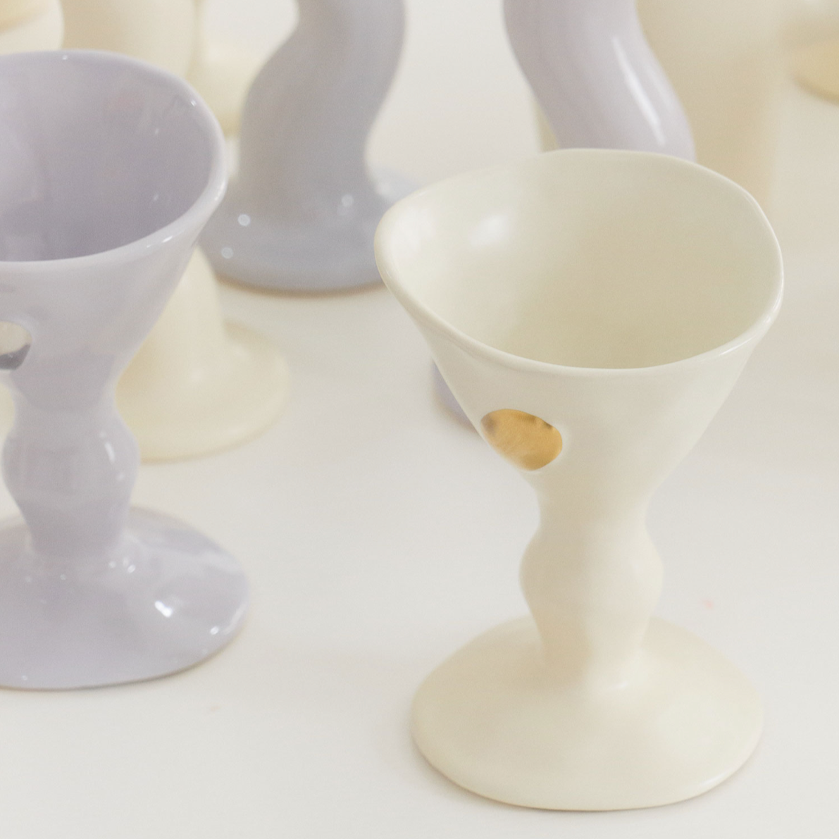 SRM - Golden Egg Handcrafted Ceramic Goblet-Drinkware- A Bit Sleepy | Homedecor Concept Store