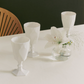 SRM - Midcentury White Jade Sculptured Wine Goblet-Drinkware- A Bit Sleepy | Homedecor Concept Store