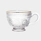 Sunflower Embossed Breakfast Glass Cup-Drinkware- A Bit Sleepy | Homedecor Concept Store