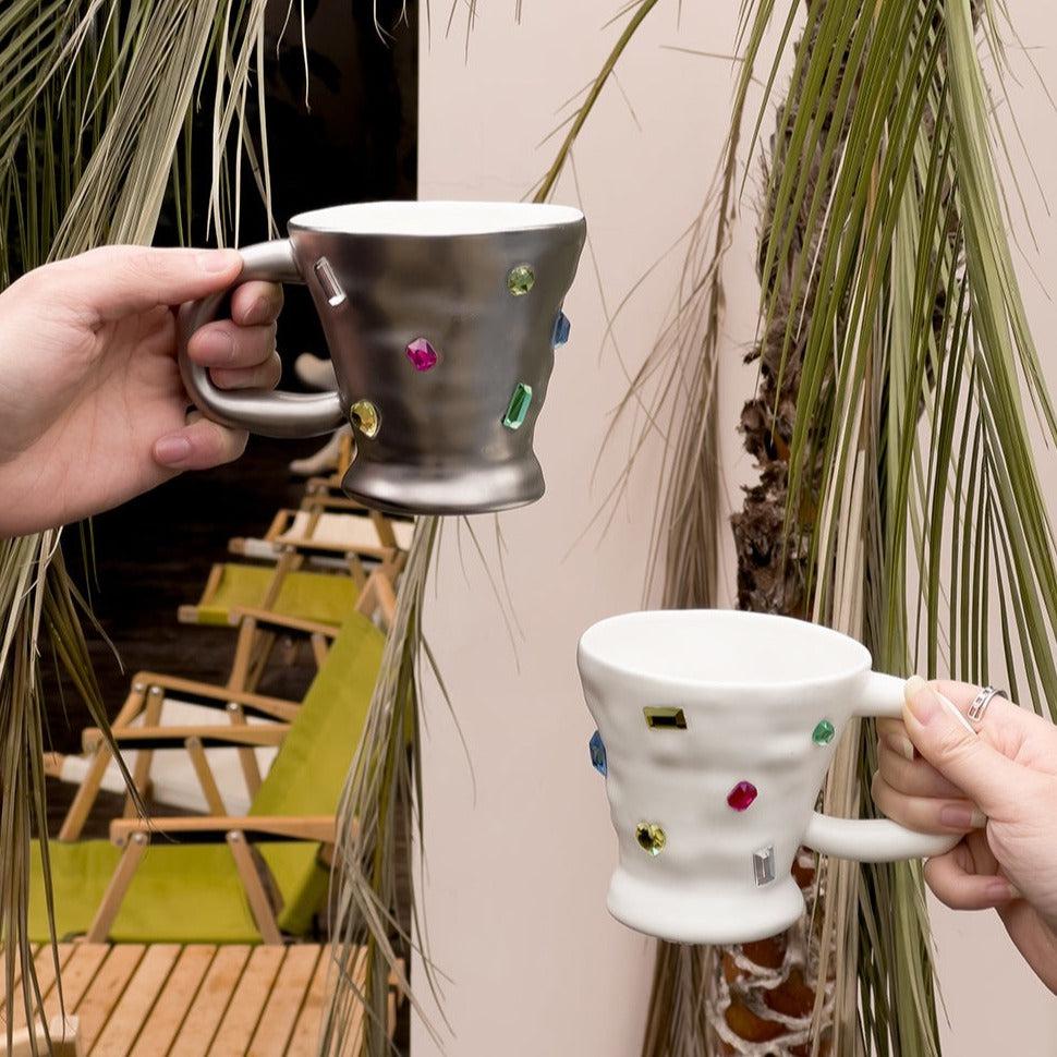 URF - Gems Party Jewelry Coffee Mug-Drinkware- A Bit Sleepy | Homedecor Concept Store